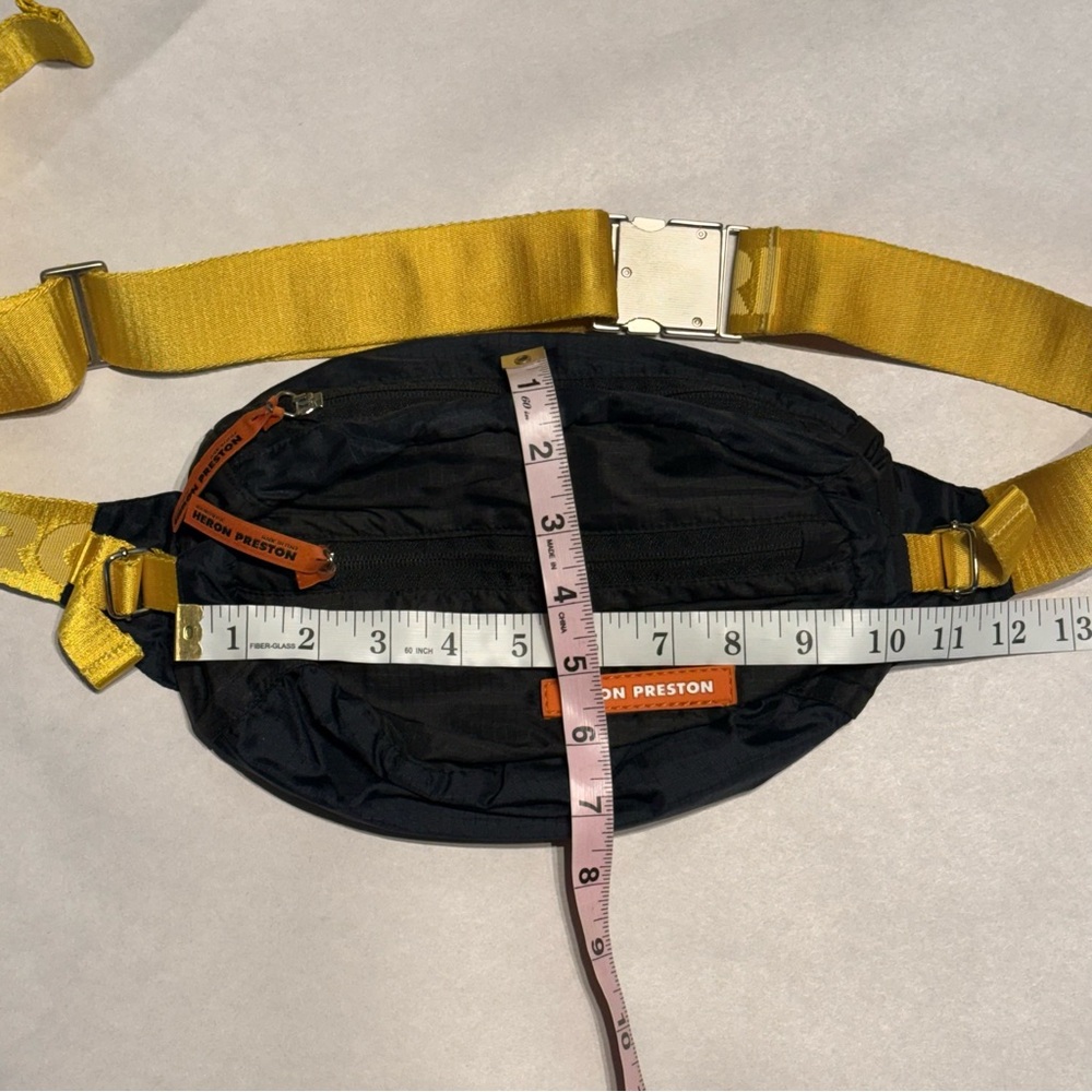 Heron Preston HP Fanny Pack Black Yellow Crossbody Made In Italy - Picture 13 of 14